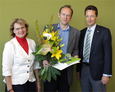 Preisträger Dr. S. Schöps (rechts)und Laudator Prof. Dr. M. Reineke. (Foto M. Mutzberg)